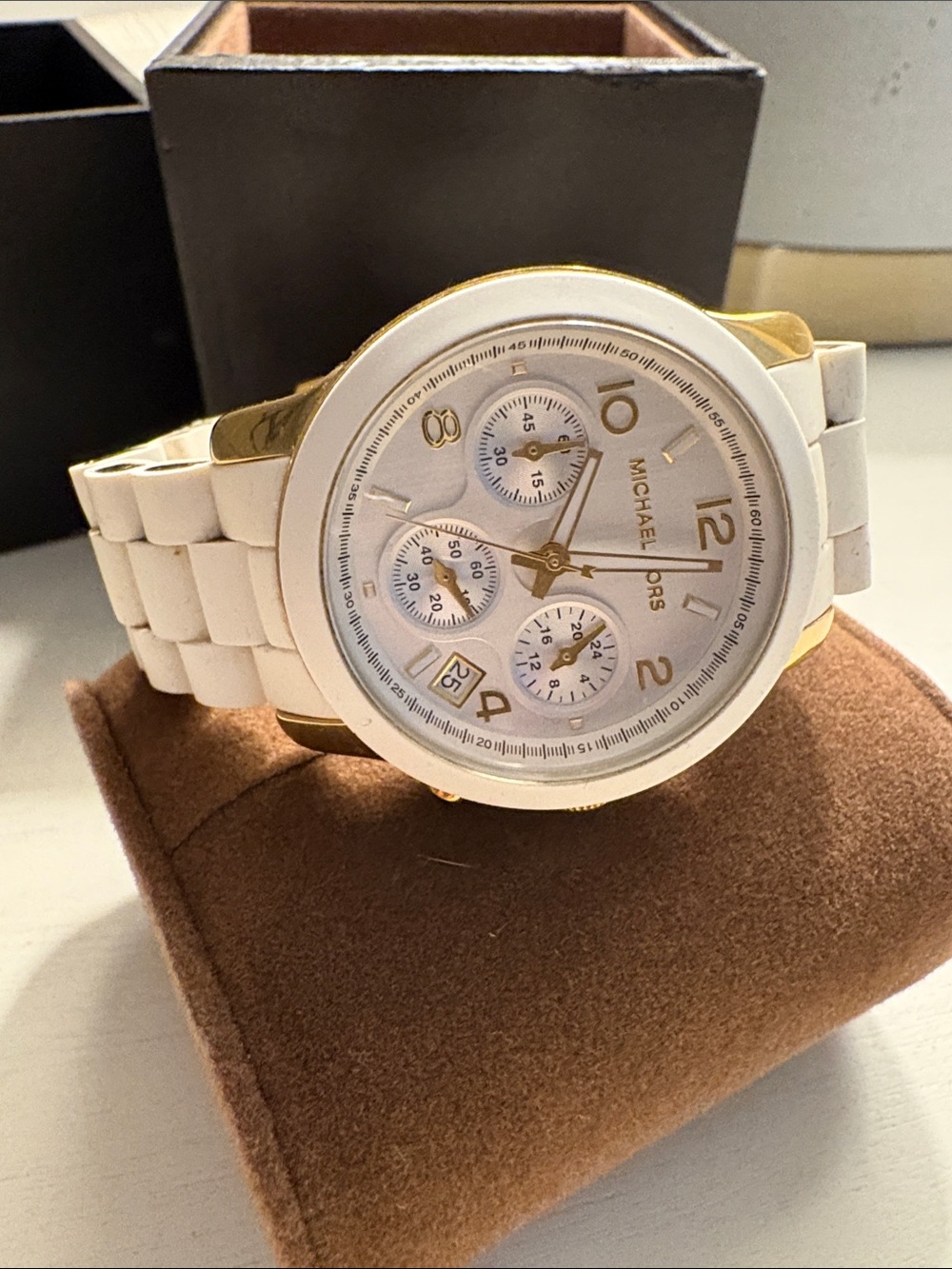 Michael Kors White and Gold Chronograph Men's Watch